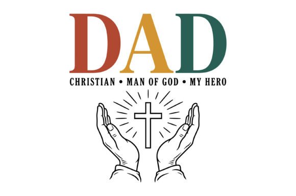 Christian Dad Man of God PNG for T-Shirt Designs and Graphics