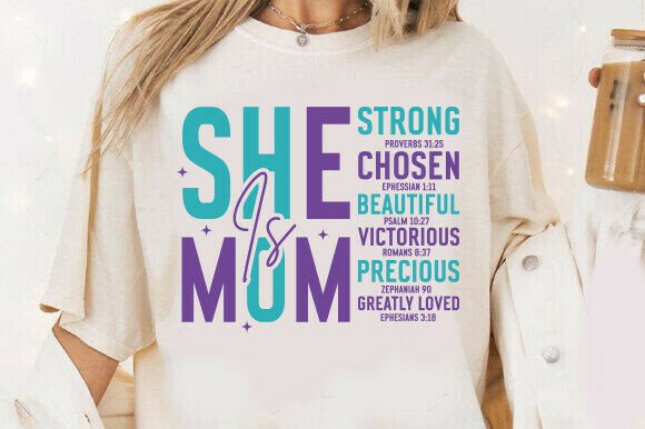Christian Mom Shirt PNG Bible Verse: A Graphics Gem for T-Shirt Designs