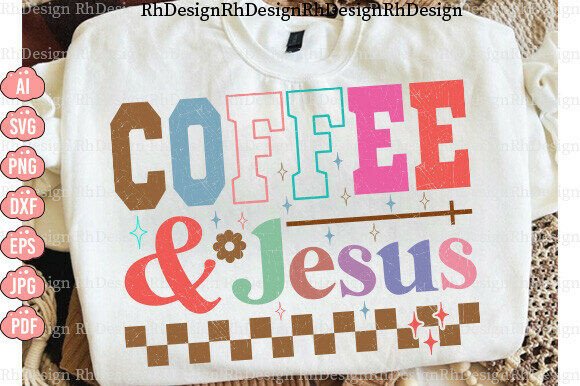 Coquette Coffee Jesus Png, Retro Chris: A Versatile T-Shirt Design Graphic