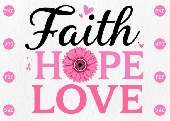 Faith Hope Love Jesus Svg for T-Shirt Designs