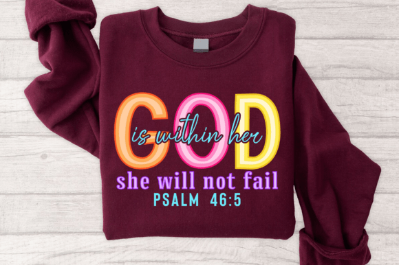 God is Within Her SVG: A Versatile Christian Design