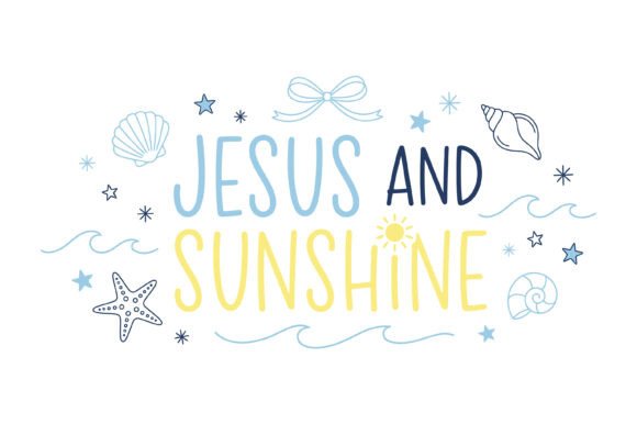 Jesus and Sunshine Beach Faith T-Shirt Designs