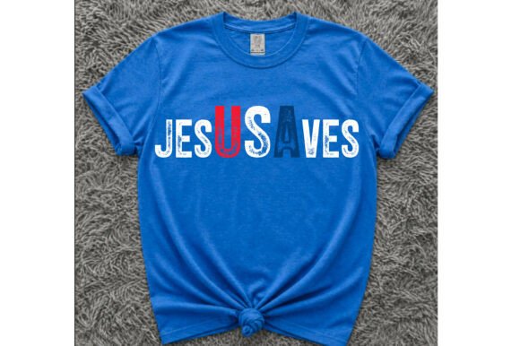 Jesus Saves USA: A Patriotic Embroidery Design