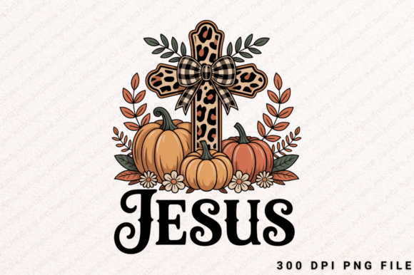 Jesus Sublimation PNG, Western Fall PNG: Ideal for T-Shirt Designs and Graphics