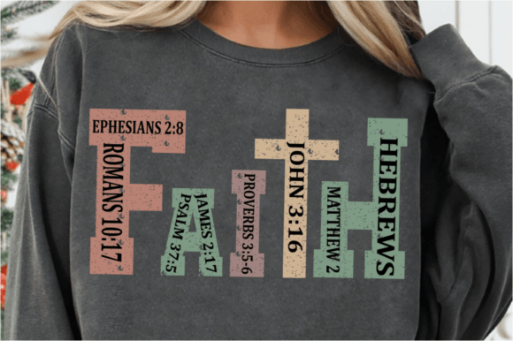 Retro Christian SVG, Faith SVG for T-Shirt Designs and Graphics