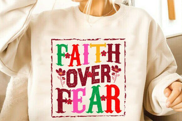 Reviewing Faith over Fear Christian PNG SVG