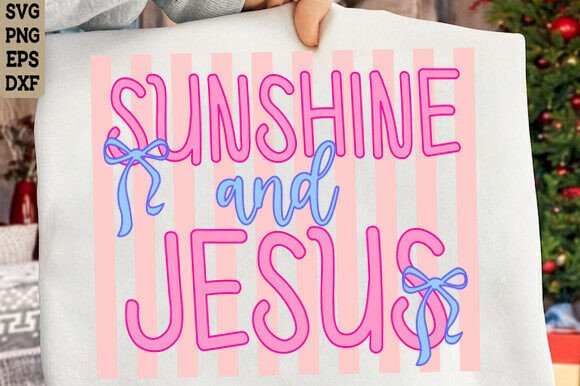 Sunshine and Jesus PNG: A Vibrant T-Shirt Design for Blog Graphics