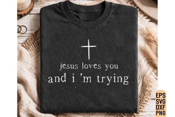 Trendy Jesus Svg, Christian Shirt Graphics for T-Shirt Designs